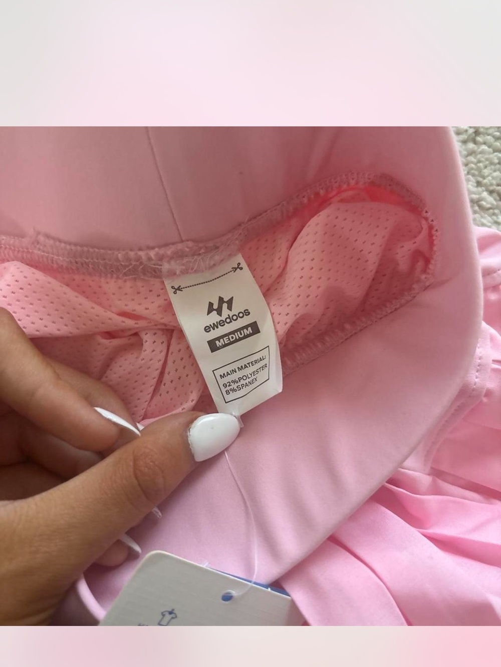 Pink Pleated Mini Skirt - Picture 2 of 2